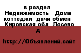  в раздел : Недвижимость » Дома, коттеджи, дачи обмен . Кировская обл.,Лосево д.